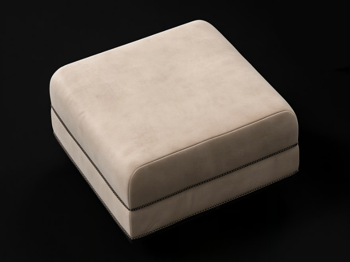 DRAGONFLY - Square leather pouf _ CPRN HOMOOD